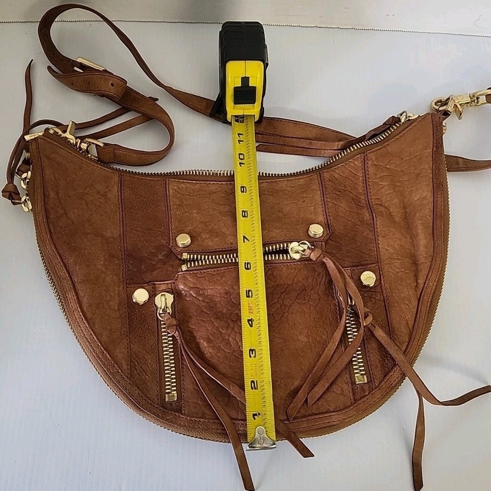 Botkier‎ Taupe Leather Medium Fringe Shoulder Bag Purse - Picture 10 of 10